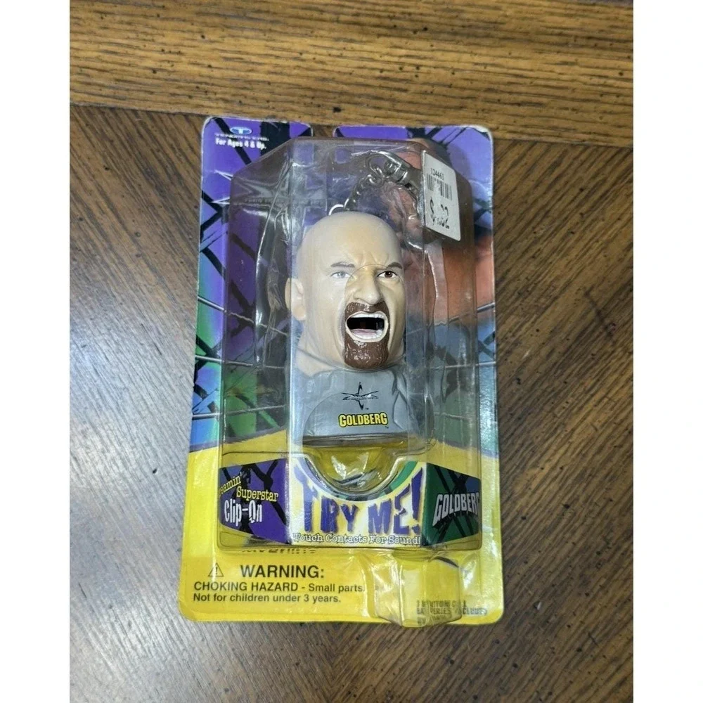 New Vintage WCW 1999 Goldberg Wrestler Keychain